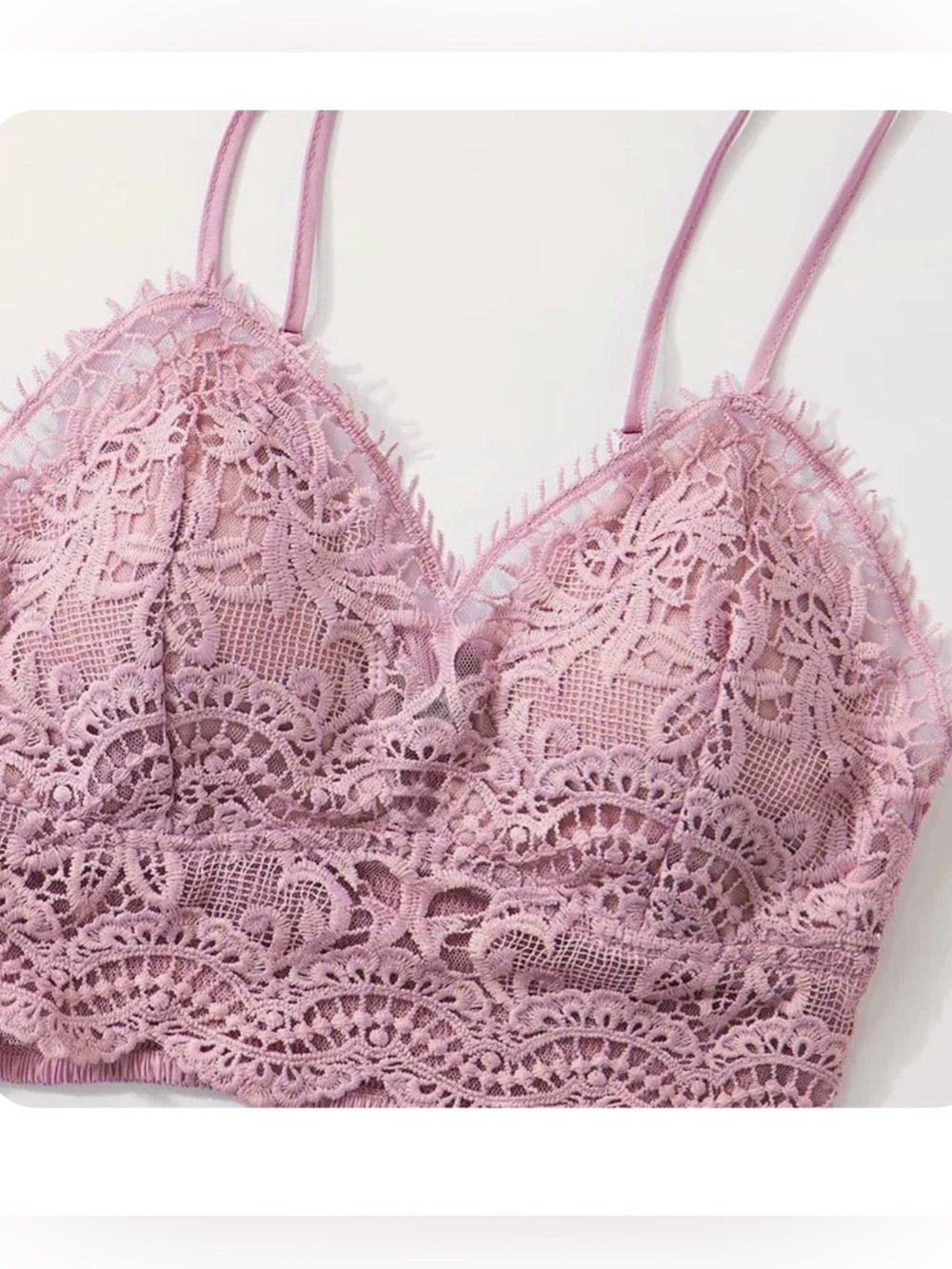 NWT Love Tree Eyelash Lace Cami Bralette